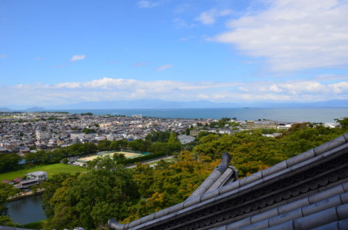 滋賀県彦根城からの景色