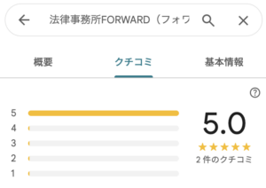 フォワードGoogleマップ口コミ